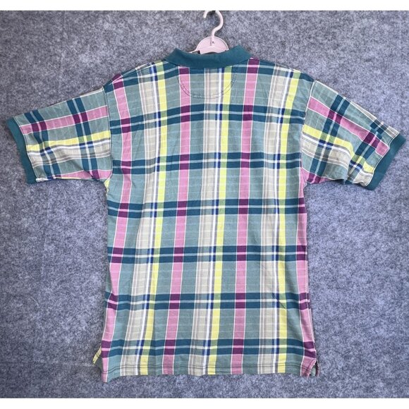 Duck Head Polo Shirt Mens XL Plaid Multicolor Short Sleeve 90s Classic Preppy - Picture 8 of 8